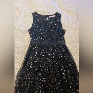 Black flowy starry girl’s dress